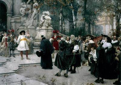 The Great Elector welcomes French refugees in Potsdam on 10. November 1685