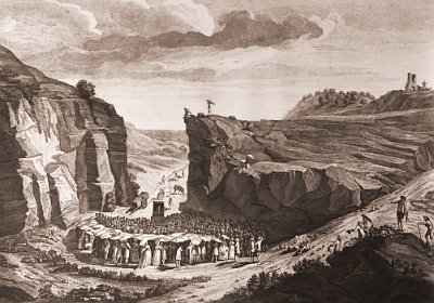 A Protestant service in a quarry