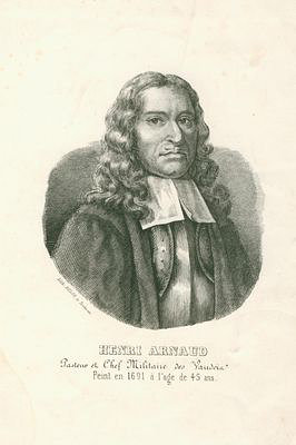 Arnaud, Henri<br>1643-1721<br>Waldensian leader, 1691 45 years old, lithography