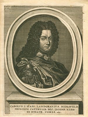 Carl, Landgrave of Hesse-Kassel<br>1654-1730<br>copper engraving