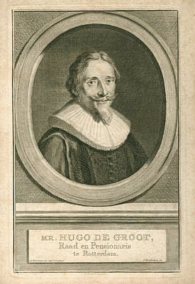 Grotius, Hugo von<br>1583-1645<br>theologian und philosopher, copper engraving