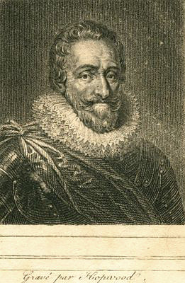 Henry IV.<br>1553-1610<br>King of France, copper engraving by James Hopwood
