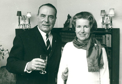 Privat, E. Constantin and spouse<br>1900-1976<br>President of the German Huguenot Society from 1950-1971